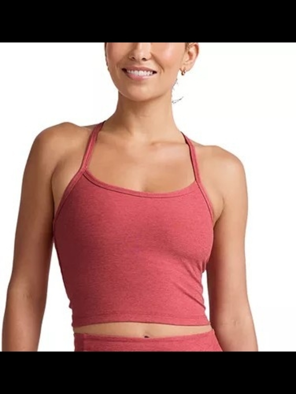 Beyond Yoga Pink Red Crop Tank Top